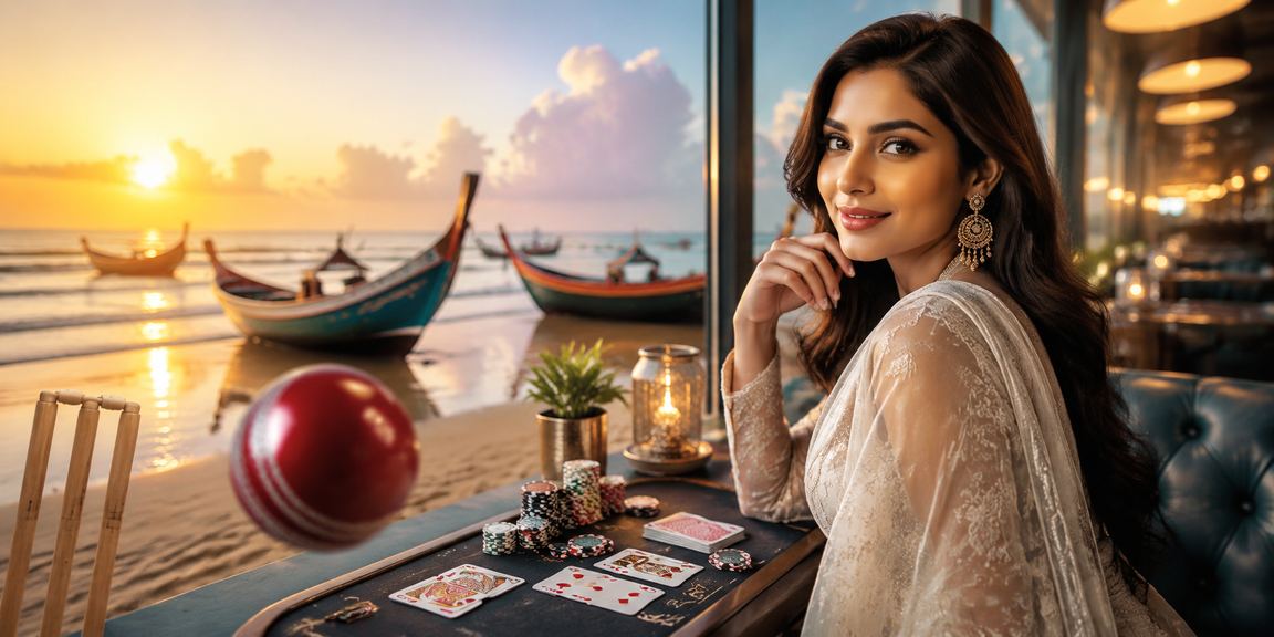 কক্সবাজার সমুদ্রসৈকতে ক্রিকেট বেটিং উপভোগ করছেন এক খেলোয়াড়